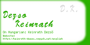 dezso keinrath business card